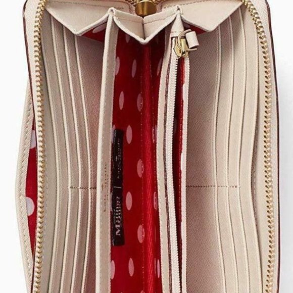 Kate Spade Lacey Minnie Mouse continental Wallet WLRU6028 NWT - Picture 4 of 6